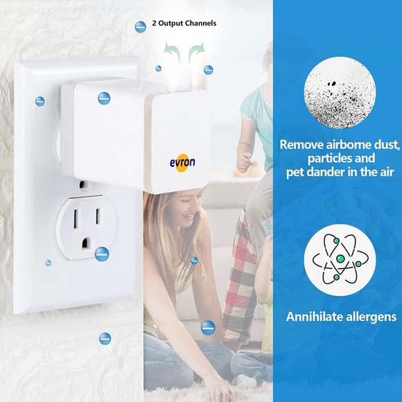 Evron Air Ionizers for Home,Negative Ion Plug In Filterless Folding Prongs - Picture 6 of 8